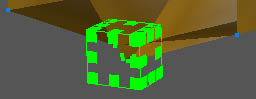Image shows tail end vertices selected